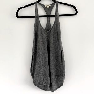 Wilfred Racer Yoga tank top in dark heather grey